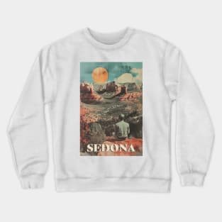 Sedona Serenity: Reflective Meditation in Red Rock Canyons Crewneck Sweatshirt